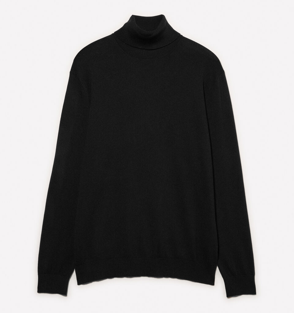 Schwarzer Pullover mit hohem Kragen - pullover hoher kragen für herren - Schwarz | Sisley image number 5